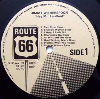 LP Jimmy Witherspoon: Hey Mr. Landlord