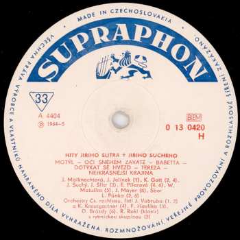 LP Jiří Suchý & Jiří Šlitr: Hity Jiřího Šlitra + Jiřího Suchého