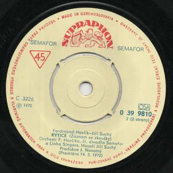 SP Jiří Suchý: Kytice Aneb Pocta Karlu Jaromíru Erbenovi, Pojednaná Způsobem Dobře Zavedeným V Pražském Divadle Semafor