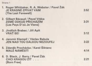 LP Jiří Vašíček: Je Krásné Zpívat Vám