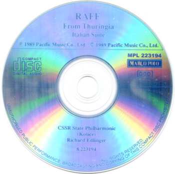 CD Joseph Joachim Raff: Aus Thüringen (Suite) / Italian Suite