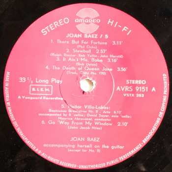 LP Joan Baez: Joan Baez / 5