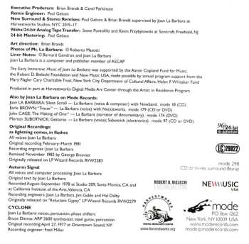 CD Joan La Barbara: The Early Immersive Music Of Joan La Barbara