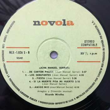 LP Joan Manuel Serrat: Mi Niñez