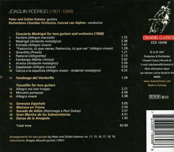 CD Joaquín Rodrigo: Concierto Madrigal For Two Guitars And Orchestra , Tonadilla For Two Guitars