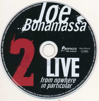 2CD Joe Bonamassa: Live From Nowhere In Particular