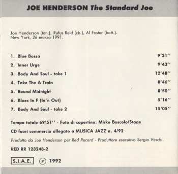 CD Joe Henderson: The Standard Joe