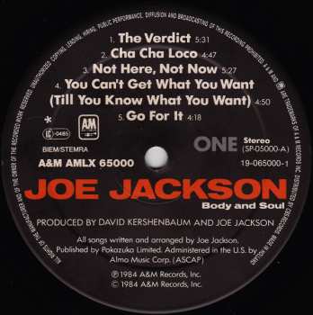 LP Joe Jackson: Body And Soul