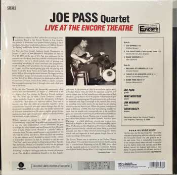 LP Joe Pass Quartet: Live At Encore Theatre LTD