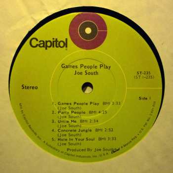 2LP Joe South: Games People Play