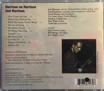 CD David Liebman: Harrison On Harrison (Jazz Explorations Of George Harrison)