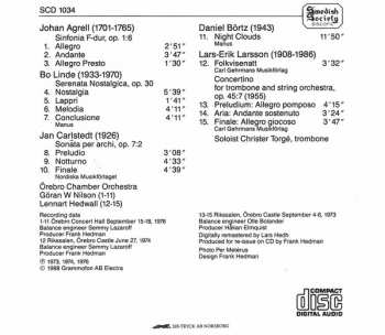 CD Johan Agrell: Agrell / Linde / Carlstedt / Börtz / Larsson