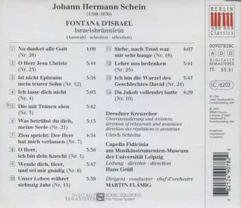 CD Johann Hermann Schein: Fontana D'Israel (Israelsbrünnlein) (Auswahl • Selection)