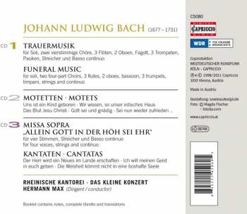 3CD Johann Ludwig Bach: Trauermusik (Funeral Music) / Motets / Cantatas / Missa Brevis