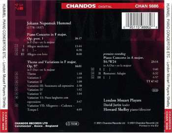 CD Johann Nepomuk Hummel: Piano Concerto In F Major / Theme And Variations In F Major / Piano Concerto In A Major