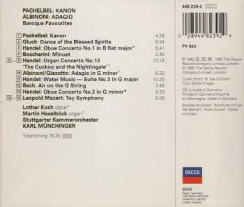 CD Johann Sebastian Bach: Pachelbel Kanon • Albinoni Adagio • Baroque Favourites