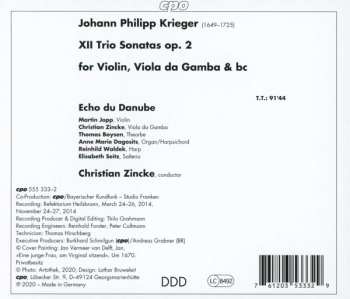 2CD Echo Du Danube: 12 Trio Sonatas Op. 2