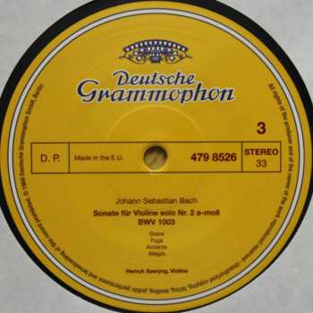 3LP/Box Set Johann Sebastian Bach: 6 Sonaten Und Partiten Für Violine Solo BWV 1001-1006 LTD | NUM