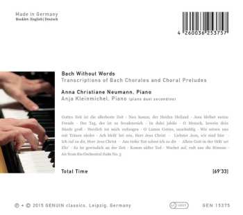 CD Johann Sebastian Bach: Bach Without Words