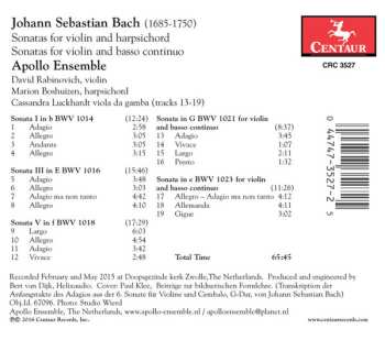 CD Johann Sebastian Bach: Sonatas