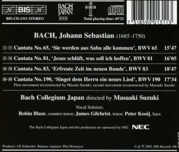 CD Johann Sebastian Bach: Cantatas 21: BWV 65 Sie Werden Aus Saba Alle Kommen - BWV 81 Jesus Schläft, Was Soll Ich Hoffen - BWV 83 Erfreute Zeit Im Neuen Bunde - BWV 190 Singet Dem Herrn Ein Neues Lied