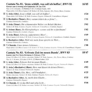CD Johann Sebastian Bach: Cantatas 21: BWV 65 Sie Werden Aus Saba Alle Kommen - BWV 81 Jesus Schläft, Was Soll Ich Hoffen - BWV 83 Erfreute Zeit Im Neuen Bunde - BWV 190 Singet Dem Herrn Ein Neues Lied