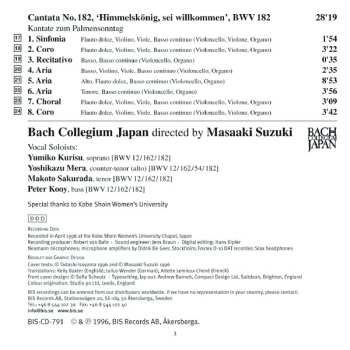 CD Johann Sebastian Bach: Cantatas 3: BWV 12 Weinen, Klagen, Sorgen, Zagen - BWV 54 Widerstehe Doch Der Sünde - BWV 162 Ach, Ich Sehe, Itzt, Da Ich Zur Hochzeit Gehe - BWV 182 Himmelskönig, Sei Willkommen