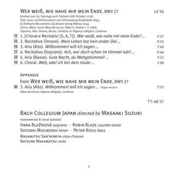 SACD Johann Sebastian Bach: Cantatas 47: ►27 ►36 ►47 (Schwingt Freudig Euch Empor)