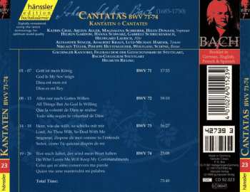 CD Johann Sebastian Bach: Cantatas BWV 71-74