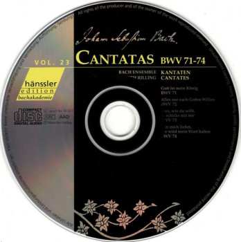 CD Johann Sebastian Bach: Cantatas BWV 71-74
