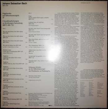 LP Johann Sebastian Bach: Bachs Orgelwerke auf Silbermannorgeln 19: Choralbearbeitungen in Kirnbergers Sammlung BWV 690-713 Johannes Schäfer An Der Silbermannorgel der Petrikirche zu Freiberg