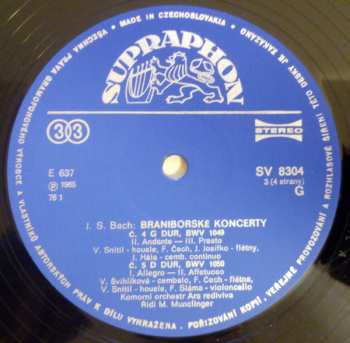 2LP/Box Set Johann Sebastian Bach: Braniborské Koncerty