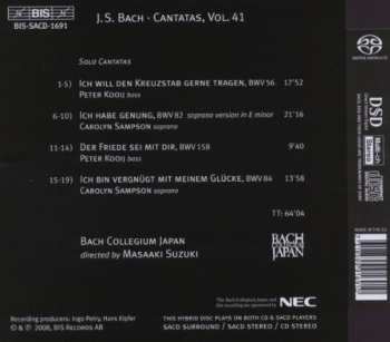 SACD Johann Sebastian Bach: Cantatas 41:►56►82►84►158 - Der Friede Sei Mit Dir