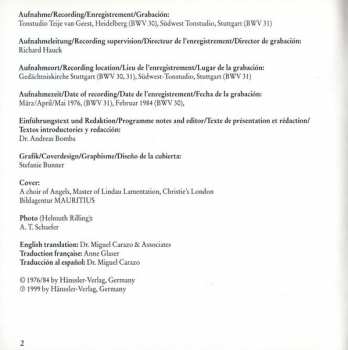 CD Johann Sebastian Bach: Cantatas BWV 30-31