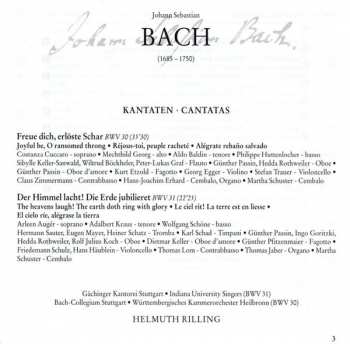 CD Johann Sebastian Bach: Cantatas BWV 30-31