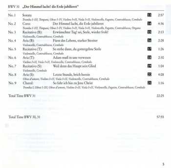 CD Johann Sebastian Bach: Cantatas BWV 30-31