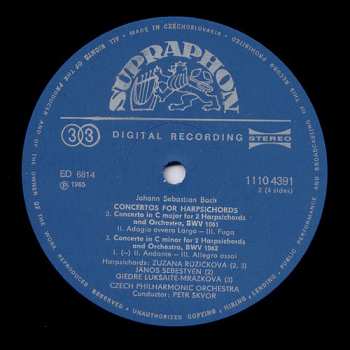 2LP Johann Sebastian Bach: Concertos For 2-3-4 Harpsichords And Strings BWV 1060-5 (2xLP + BOX)