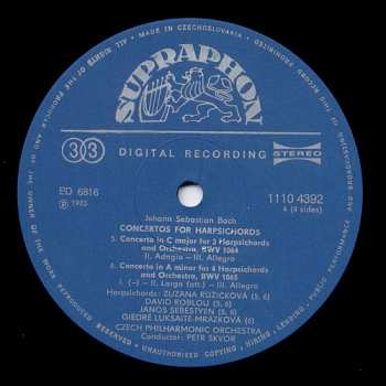 2LP Johann Sebastian Bach: Concertos For 2-3-4 Harpsichords And Strings BWV 1060-5 (2xLP + BOX)