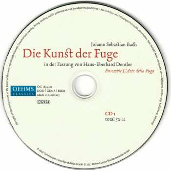 2CD Johann Sebastian Bach: Die Kunst Der Fuge