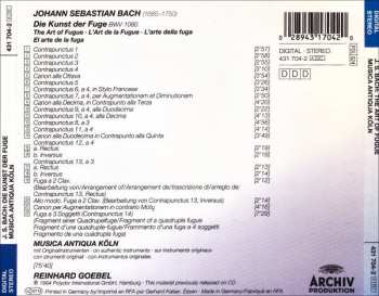 CD Johann Sebastian Bach: Die Kunst Der Fuge = The Art Of Fugue (BWV 1080)