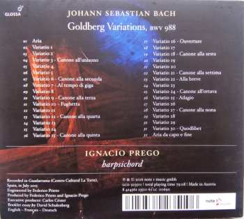 CD Johann Sebastian Bach: Goldberg Variations