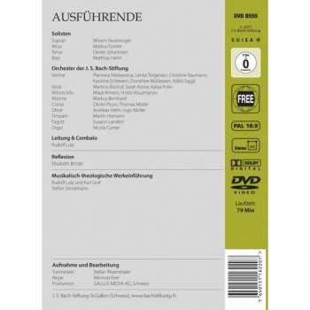 DVD Johann Sebastian Bach: Gott Der Herr Ist Sonn Und Schild Kantate BWV 79