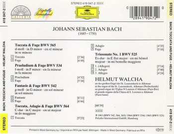 CD Johann Sebastian Bach: Toccata & Fuge d-moll BWV 565 / Toccata, Adagio & Fuge C-dur BWV 564 / Präludium & Fuge f-moll BWV 534 / Fantasie & Fuge g-moll BWV 542 / Triosonate Nr. 1 Es-dur BWV 525