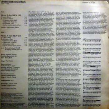 LP Johann Sebastian Bach: Messe F-dur BWV 233 / Messe A-dur BWV 234 (ČERNÝ ŠTÍTEK)