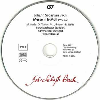 2CD Johann Sebastian Bach: Messe In H-Moll, BWV 232