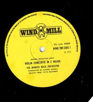 LP Johann Sebastian Bach: Violin Concerto In E Major, Orchestral Suite In B Minor
