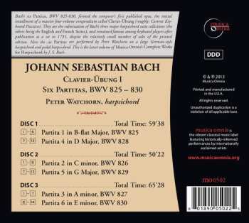 3CD Johann Sebastian Bach: Clavier-Übung I Six Partitas, BWV 825-830