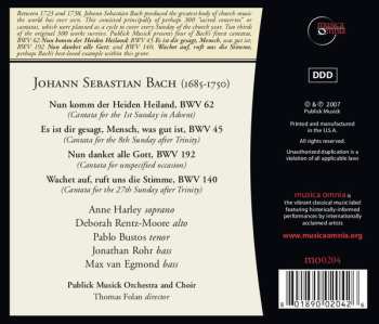 CD Johann Sebastian Bach: Cantatas BWV 62, 45, 192, 140