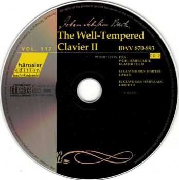 2CD Johann Sebastian Bach: The Well-Tempered Clavier: Book 2 