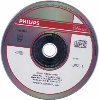 2CD Johann Sebastian Bach: Die Suiten Für Violoncello Solo BWV 1007-1012
